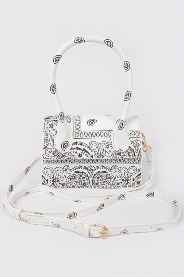 Bandana-Print Single-Handle Flap Crossbody Bag