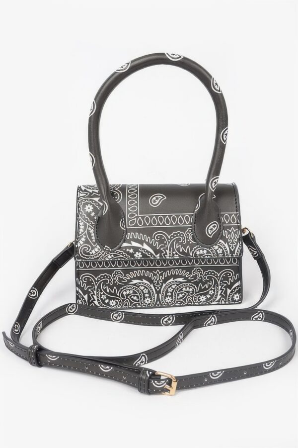 Bandana-Print Single-Handle Flap Crossbody Bag