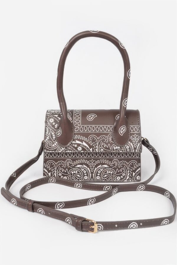 Bandana-Print Single-Handle Flap Crossbody Bag
