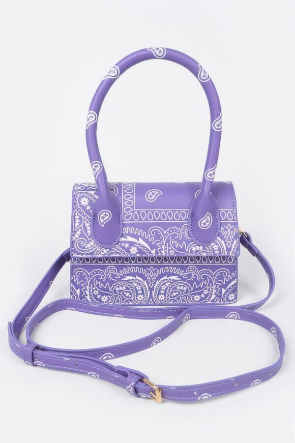 Bandana-Print Single-Handle Flap Crossbody Bag