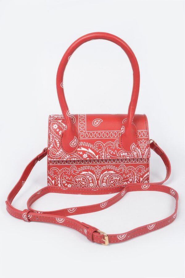 Bandana-Print Single-Handle Flap Crossbody Bag