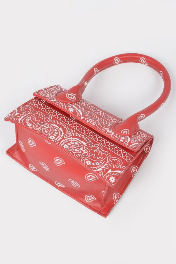 Bandana-Print Single-Handle Flap Crossbody Bag
