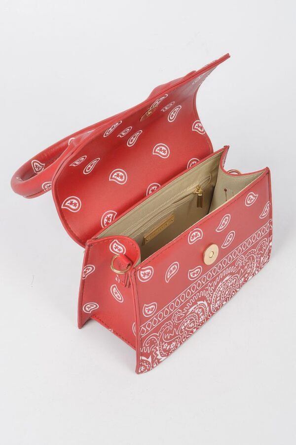 Bandana-Print Single-Handle Flap Crossbody Bag