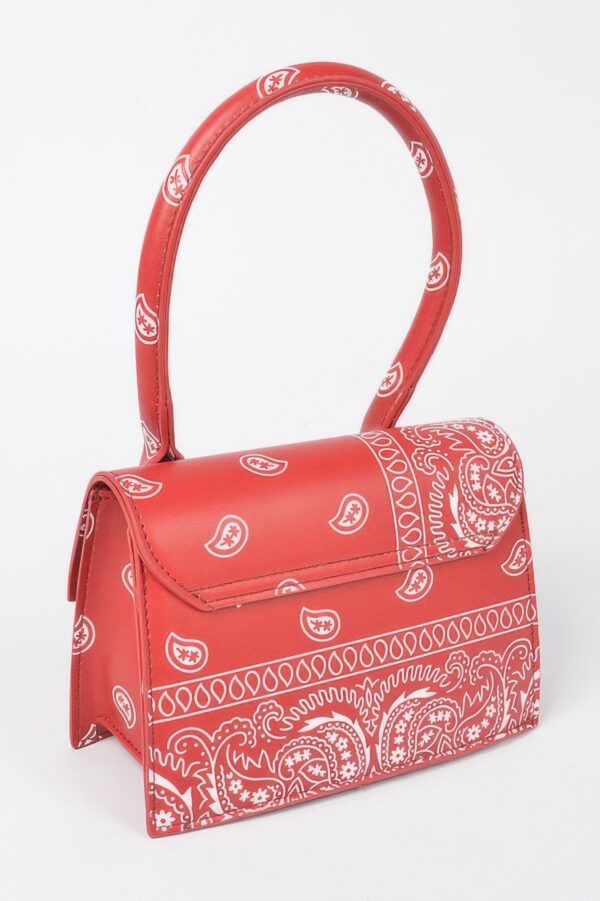 Bandana-Print Single-Handle Flap Crossbody Bag