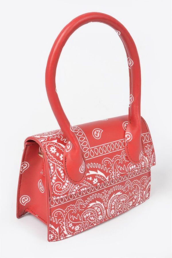 Bandana-Print Single-Handle Flap Crossbody Bag