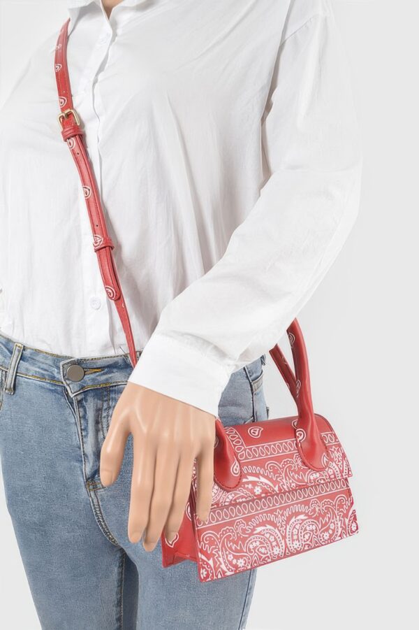 Bandana-Print Single-Handle Flap Crossbody Bag