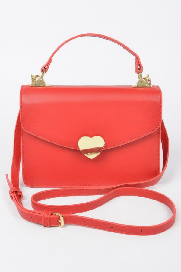 Heart Metal Top-Handle Clutch – Structured Evening Bag