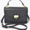 Heart Metal Top-Handle Clutch – Structured Evening Bag