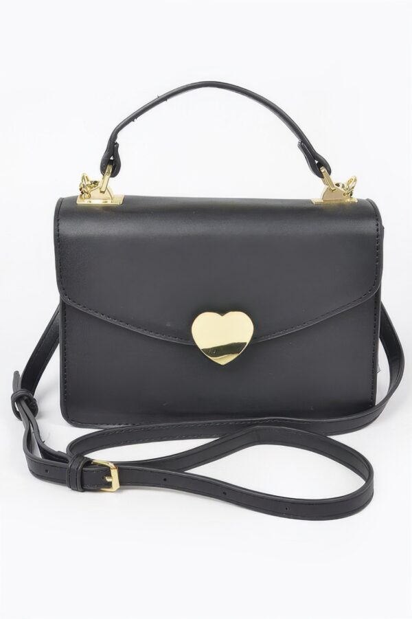 Heart Metal Top-Handle Clutch – Structured Evening Bag
