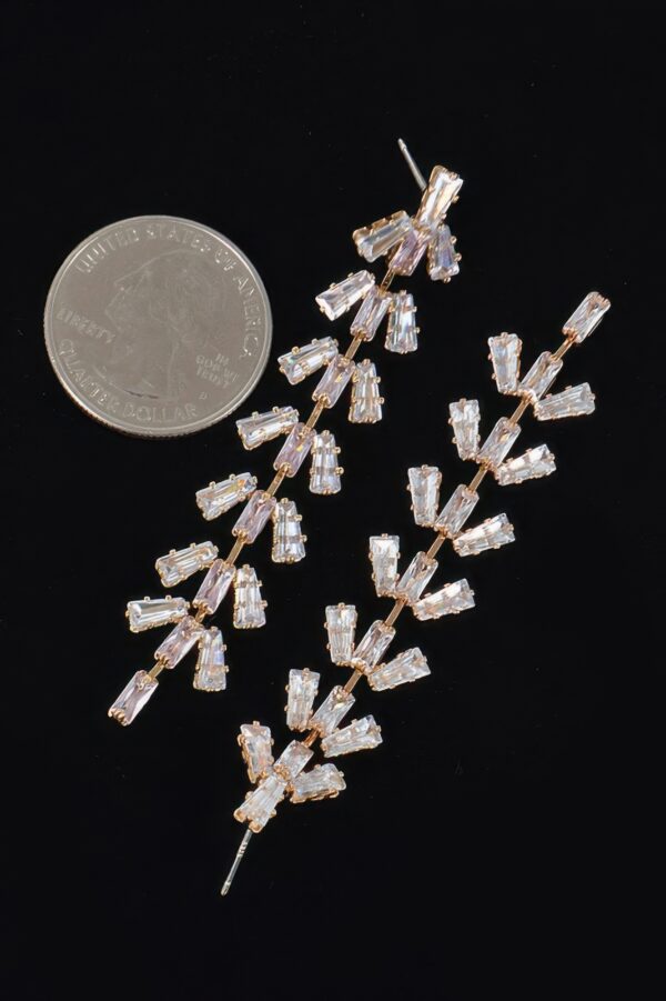 Rhinestone Drop Earrings - Sparkling Dangle