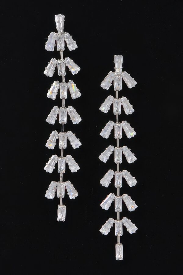 Rhinestone Drop Earrings - Sparkling Dangle