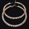 8cm Rhinestone Hoop Earrings – Sparkling Statement Hoops