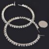 8cm Rhinestone Hoop Earrings - Sparkling Statement Hoops