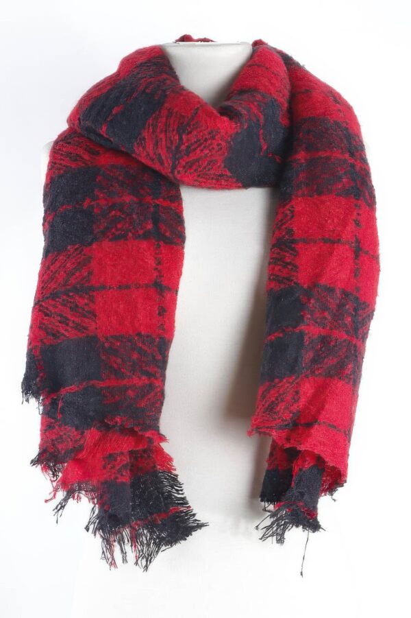 Classic Plaid Winter Scarf - Long Soft Wrap