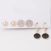 Smiley Face Earring Set – Playful Mixed Studs