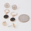 Smiley Face Earring Set - Playful Mixed Studs