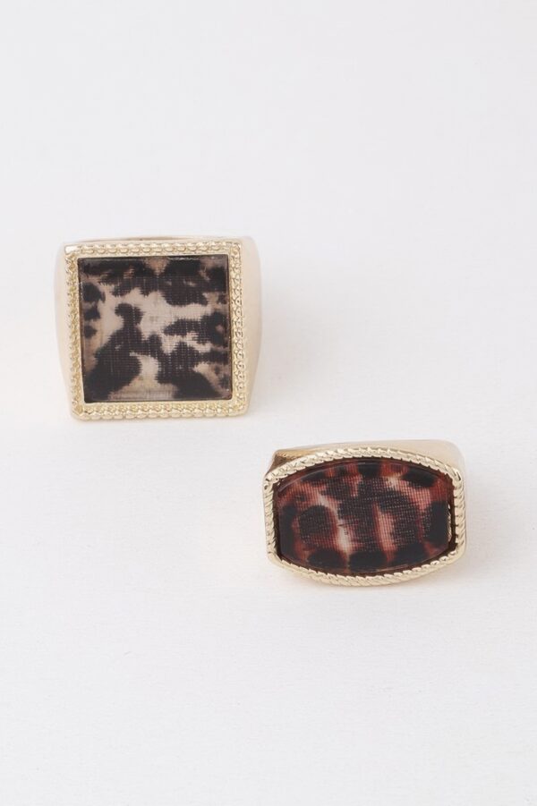 Chunky Animal Print Ring – Bold Graphic Accent