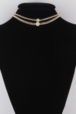 Smiley Face Duo Choker Necklace – Double Charm