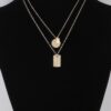 Double Layered Name Tag Necklace – 14-inch Length