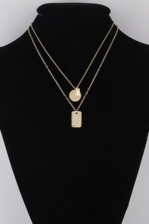 Double Layered Name Tag Necklace – 14-inch Length