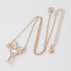 Martini Glass Pendant Necklace with Jeweled Accent