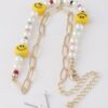 Smiley Face Pearl-Accent Chain Necklace, 16-inch
