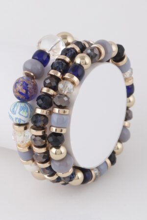 Multi-Stone Bead Bracelets – Layered Stackable Style