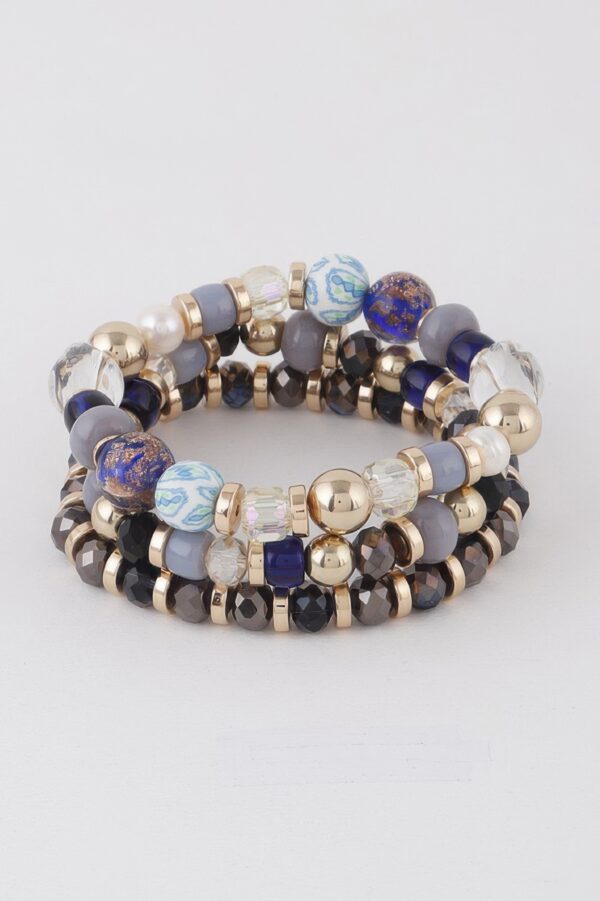 Multi-Stone Bead Bracelets - Layered Stackable Style