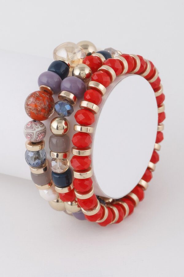 Multi-Stone Bead Bracelets - Layered Stackable Style