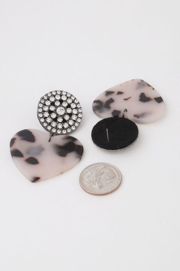 Marbled Heart Drop Earrings - Romantic Heart Drops