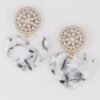 Marbled Heart Drop Earrings - Romantic Heart Drops