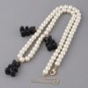 Gummy Bear Trio Necklace with Pearled Accents