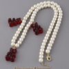 Gummy Bear Trio Necklace with Pearled Accents