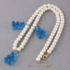 Gummy Bear Trio Necklace with Pearled Accents