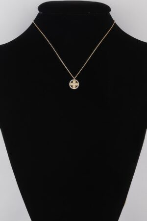 Clover Pendant Necklace with Jeweled Accents