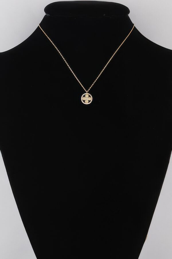 Clover Pendant Necklace with Jeweled Accents