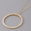 Circle Pendant Necklace with Jeweled Accent