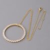 Circle Pendant Necklace with Jeweled Accent