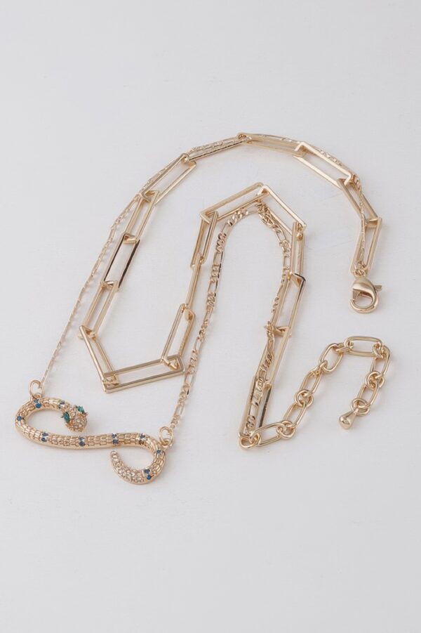 Infinity Snake Pendant Necklace - Twined Motif