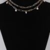 Beaded Rhinestone Chain Necklace – 16-inch Sparkle
