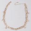 Beaded Rhinestone Chain Necklace - 16-inch Sparkle