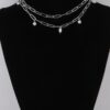 Beaded Rhinestone Chain Necklace - 16-inch Sparkle
