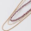 Multi-Stone N-Link Chain Necklace - Bold Link Detail