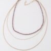 Multi-Stone N-Link Chain Necklace - Bold Link Detail