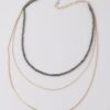 Multi-Stone N-Link Chain Necklace - Bold Link Detail