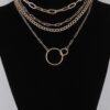 Linked Circles Chain Necklace – 16-Inch Minimalist Accent