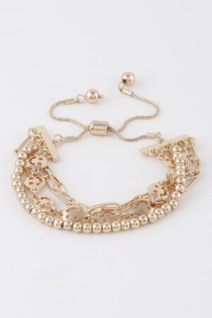 Smiley Face Beaded Chain Bracelet – Playful Charm