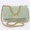 Faux Fur Shoulder Bag with Mixed-Metal Accents