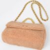 Faux Fur Shoulder Bag with Mixed-Metal Accents