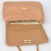 Faux Fur Shoulder Bag with Mixed-Metal Accents